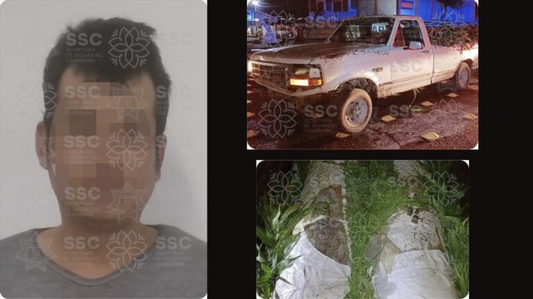 Detiene SSC a una persona y asegura unidad con hidrocarburo en Calpulalpan