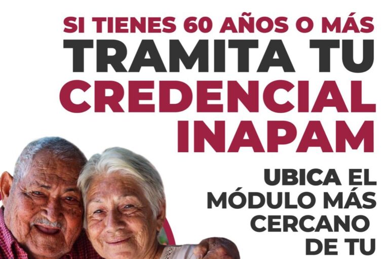 Personas de 60 años y más podrán obtener la credencial de Inapam en Módulos de Bienestar