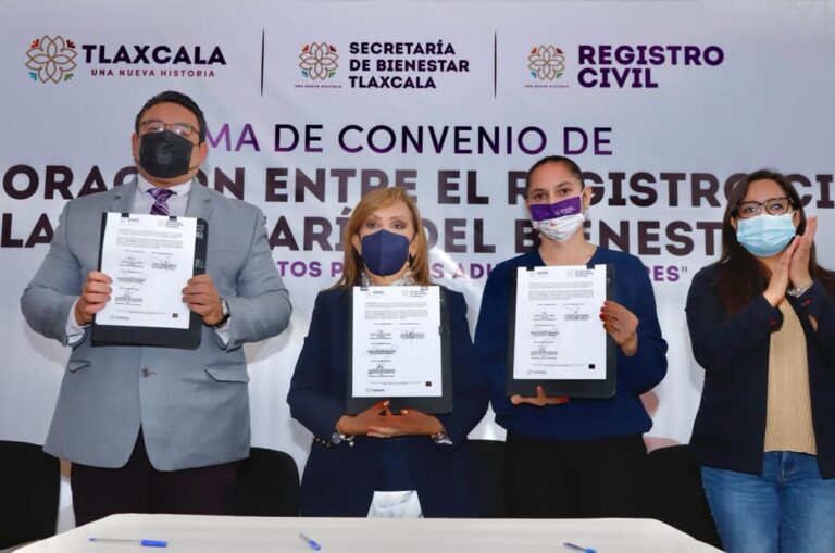 Adultos Mayores de Tlaxcala se Beneficiarán con Trámites Gratuitos Ante el Registro Civil: LCC