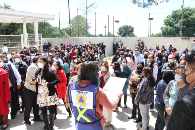 Poder Judicial activa protocolos de seguridad ante sismo, en Simulacro Nacional 2022