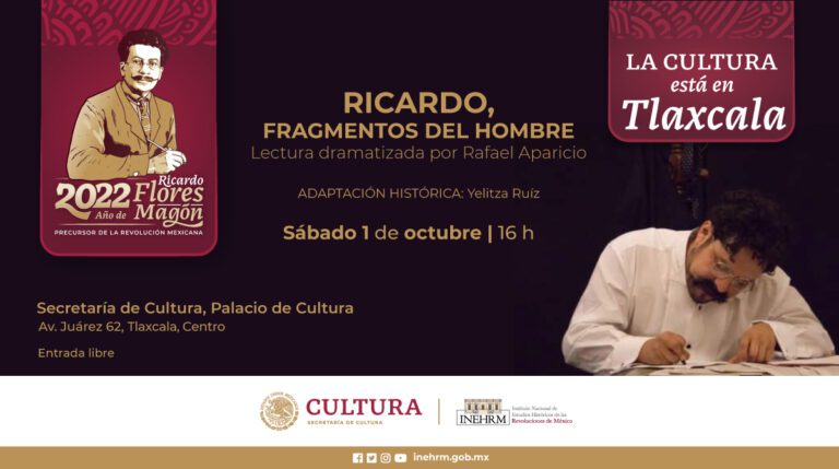 Invitan a conocer sobre Ricardo Flores Magón en el Palacio de Cultura de Tlaxcala