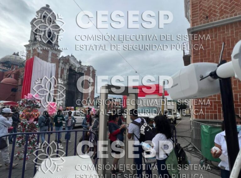 Instala C4 filtros de seguridad en evento de Grito de Independencia en Tlaxcala