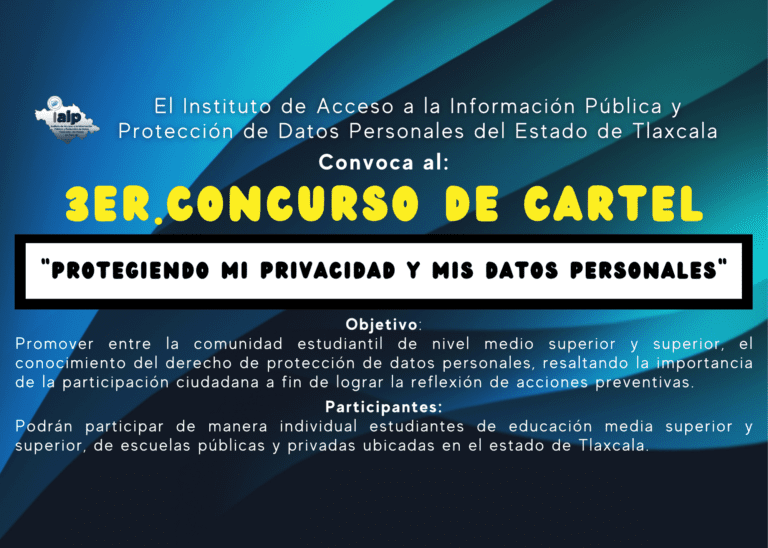 IAIP publica convocatoria para Concurso de Cartel; promueve la protección de datos personales y privacidad