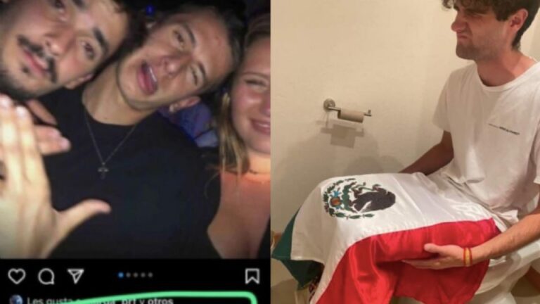 Estudiantes franceses insultan la bandera de México