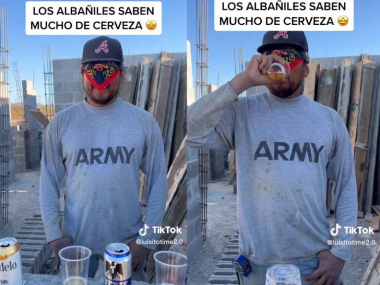 Albañil causa sensación al reconocer marcas de cerveza con los ojos tapados