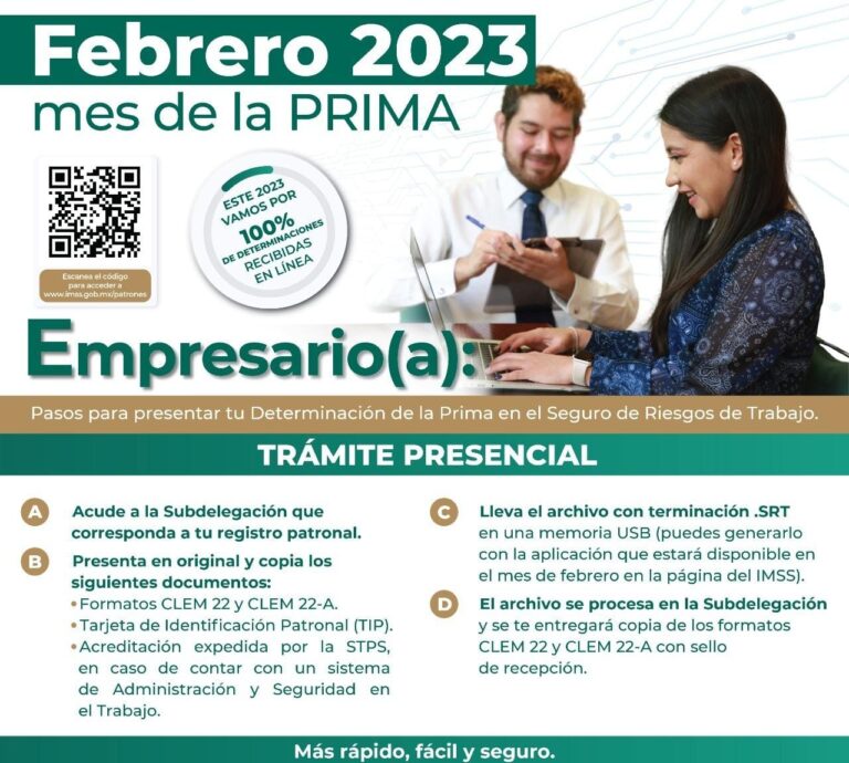 Invita IMSS Tlaxcala a empresas y patrones a presentar determinación de la Prima en el Seguro de Riesgos de Trabajo