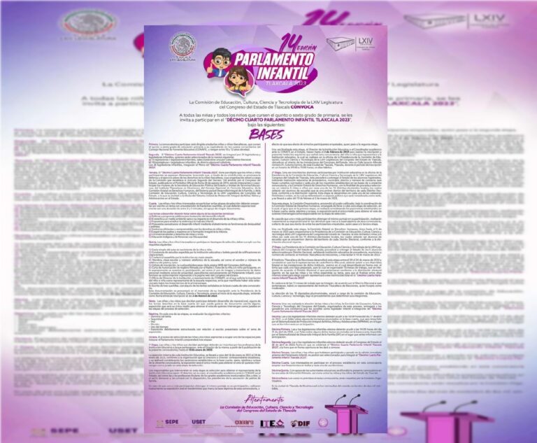 Abiertas las inscripciones para el Décimo Cuarto Parlamento Infantil 2023