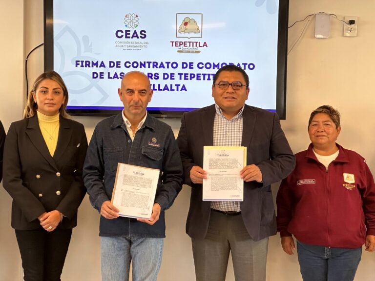 Formaliza Gobierno del Estado la operación de plantas de tratamiento de Tepetitla y Panotla