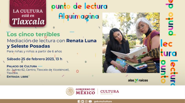 Vuelven las actividades del Punto de lectura «Alquimagina» de Alas y Raíces al Palacio de Cultura, en Tlaxcala