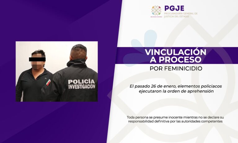 Masculino es vinculado a proceso por feminicidio en Teolocholco: PGJE
