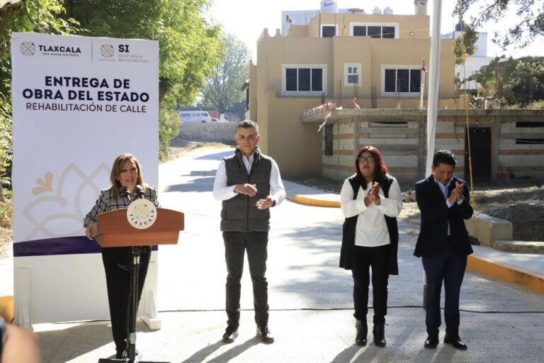 Inauguró Gobernadora Lorena Cuéllar Obras Públicas en Xiloxotla y Teolocholco