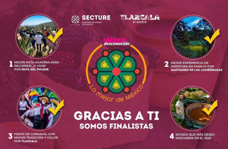 Tlaxcala, es Finalista en cuatro categorías de «Lo Mejor de México 2023»
