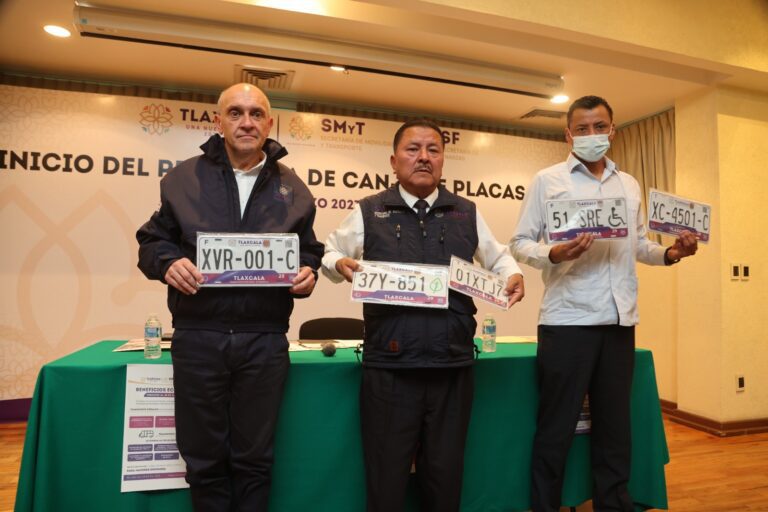 Inicia en Tlaxcala Canje de Placas Vehiculares