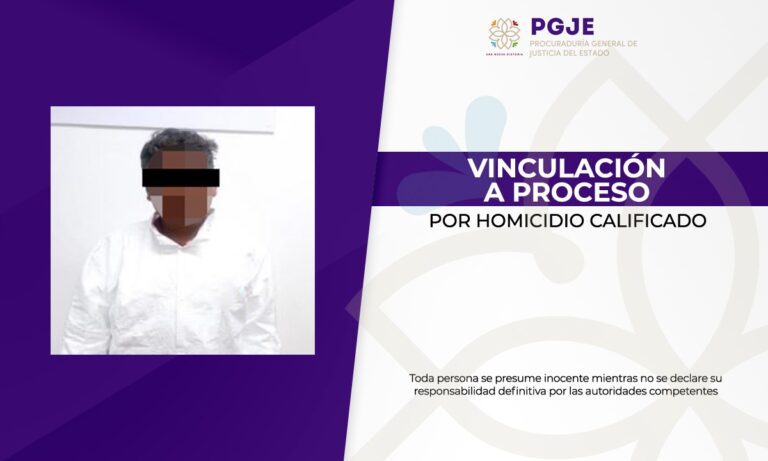 Masculino es vinculado a proceso por homicidio calificado: PGJE