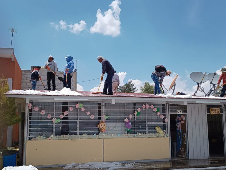Garantiza SEPE-USET Regreso a Clases en escuela siniestrada por granizada en Calpulalpan
