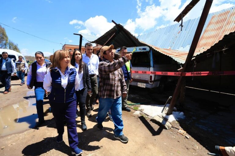Recorrió Gobernadora comunidad de San Marcos para conocer afectaciones por granizada