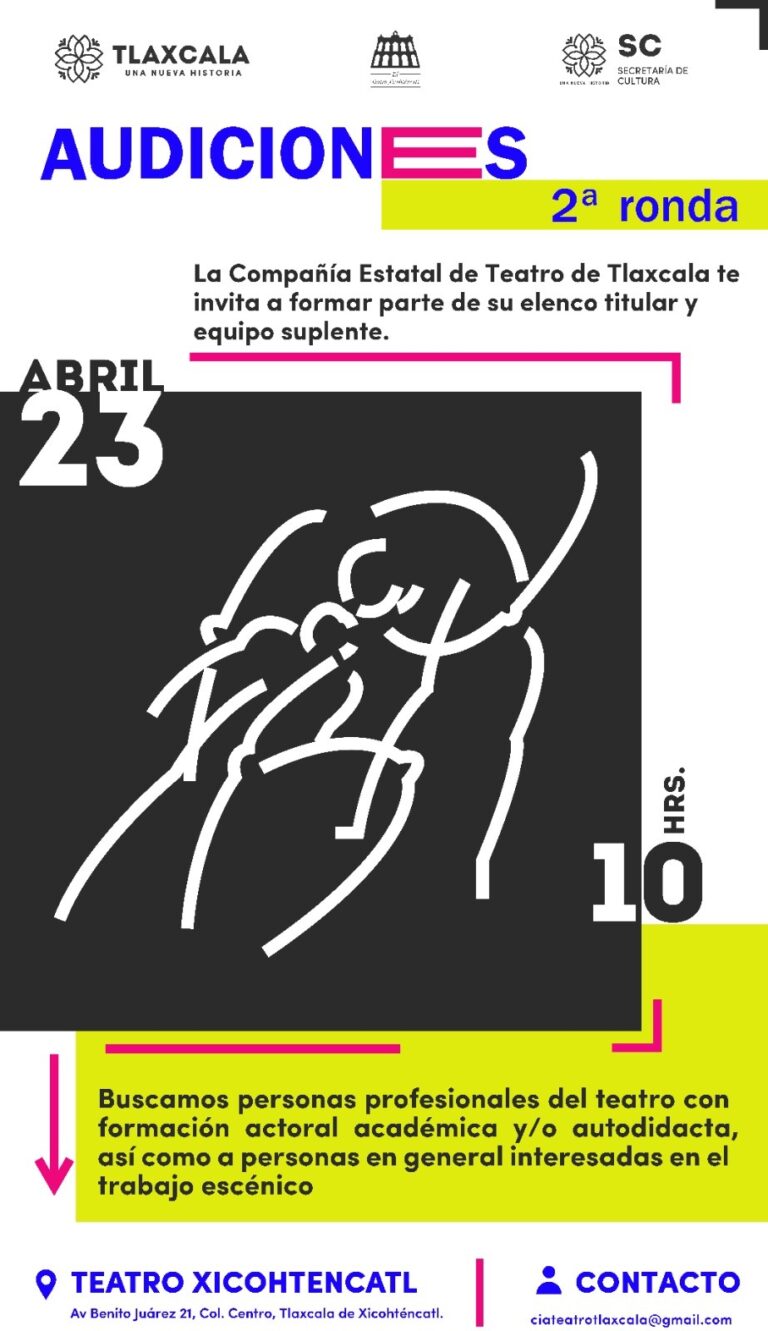 Inicia SC segunda ronda de audiciones de la Compañía Estatal de Teatro
