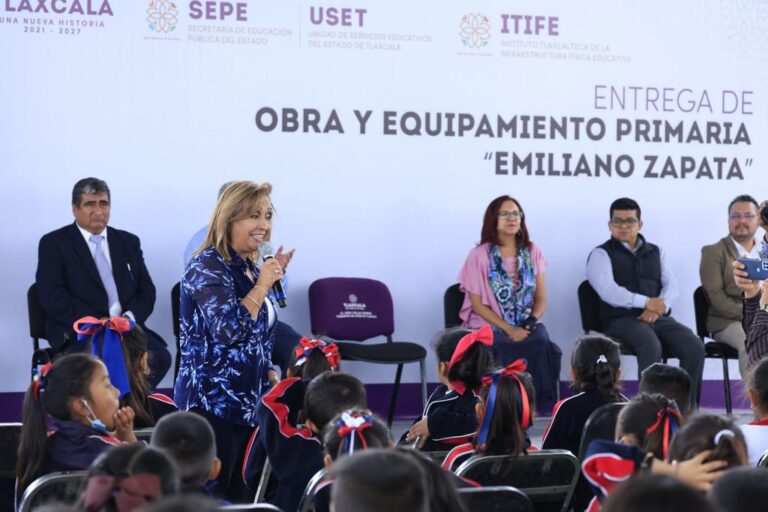 Entregó Gobernadora Lorena Cuéllar Obra y Equipamiento a Primaria Emiliano Zapata de Zitlaltépec