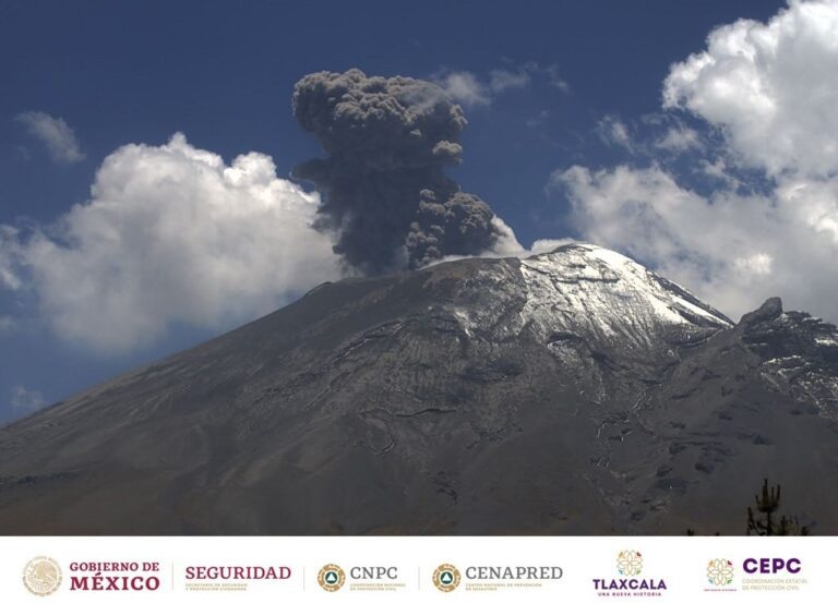 Regresa Semáforo del Popocatépetl a Amarillo Fase 2: CNPC