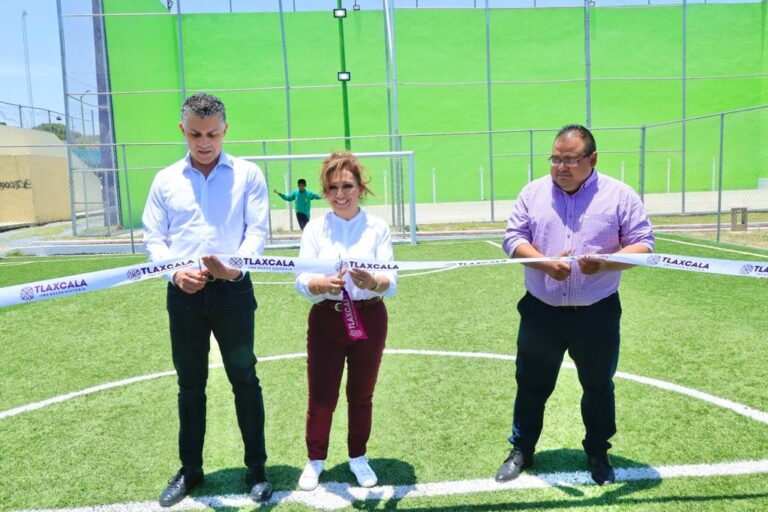 Entregó Gobernadora Infraestructura Deportiva en Tetlatlahuca