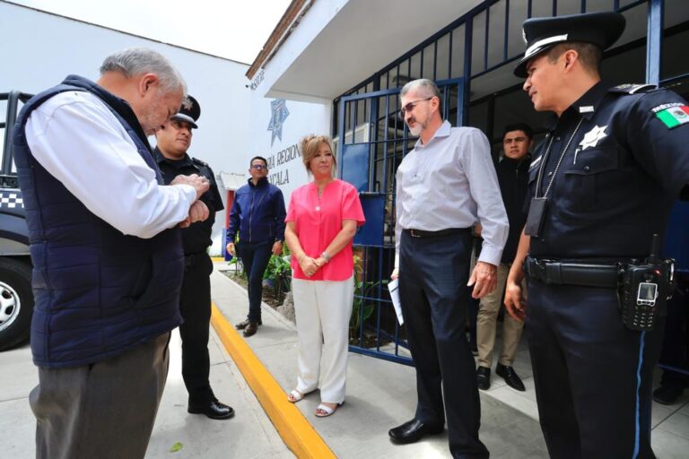 Supervisó Gobernadora Lorena Cuéllar Funcionamiento de Comedor en Comisaría de Tlaxcala de SSC