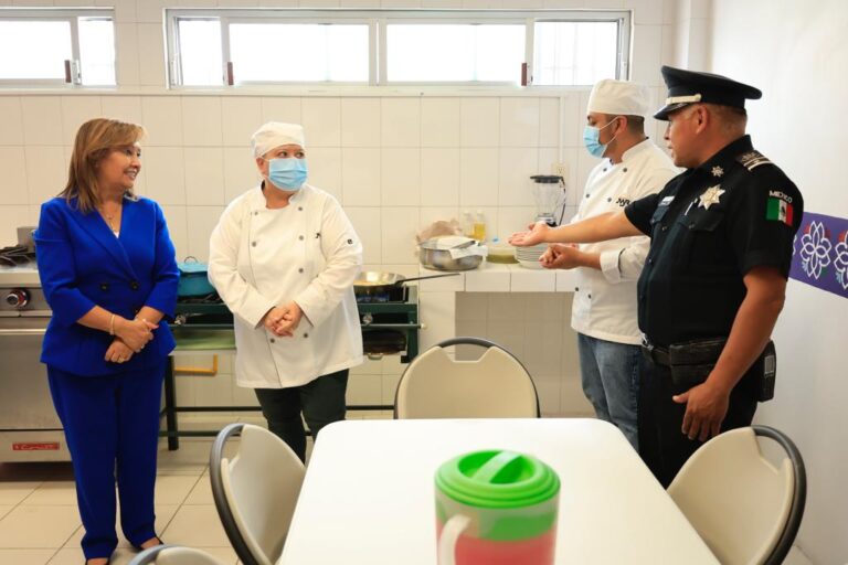 Supervisó Gobernadora Rehabilitación de Comedores en Comisaría de la SSC y Bomberos