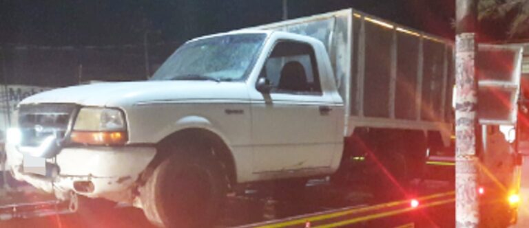 A disposición de PGJE camioneta utilizada para cometer robo a casa-habitación