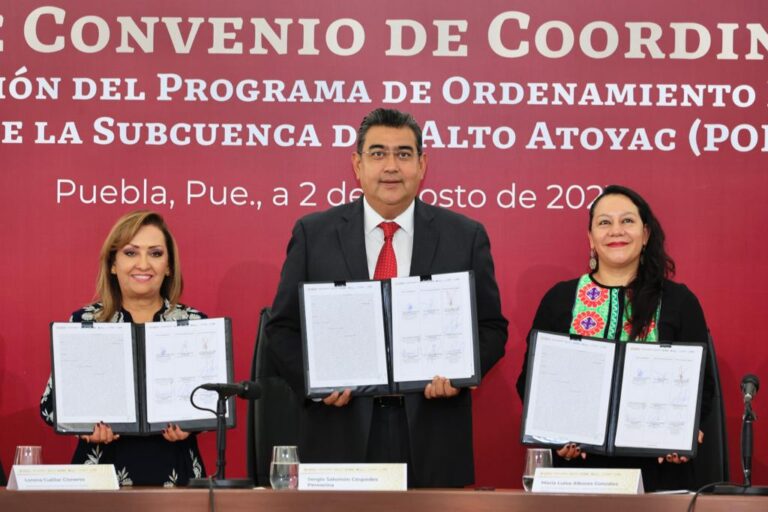 Firman Gobiernos de Tlaxcala, Puebla y Semarnat Convenio de Coordinación Para Creación del Poersaa
