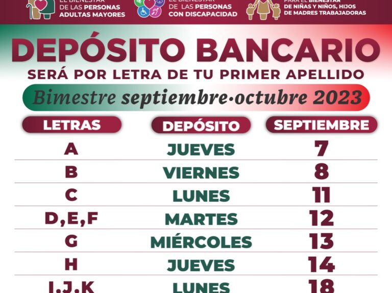 Inicia Secretaría de Bienestar pago de pensiones y programas del bimestre septiembre-octubre
