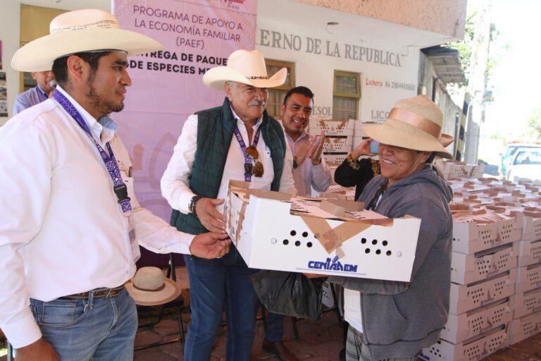 Entrega SIA 735 Paquetes de Especies Menores a Familias de Ixtacuixtla y Zacatelco