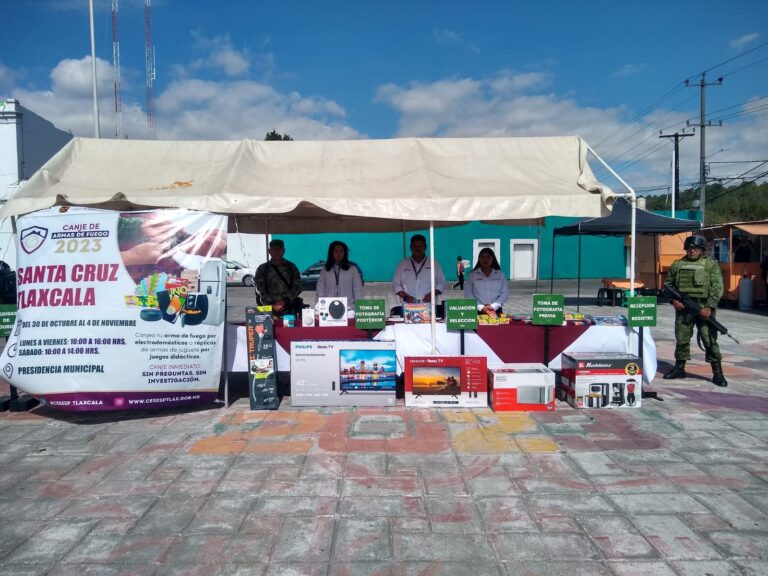 Continúa Canje de Armas en Tlaxcala, Apizaco, Huamantla y Santa Cruz Tlaxcala