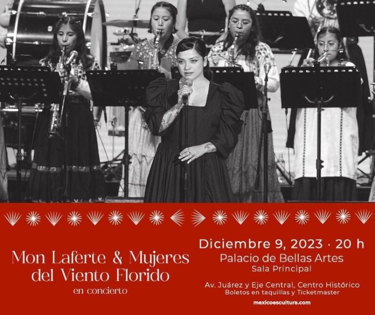 Mon Laferte y Mujeres del Viento Florido ofrecerán concierto en Bellas Artes