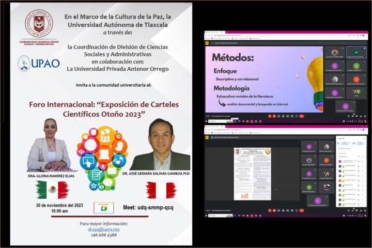 Participan estudiantes de la UATx en foro científico con universidad de Perú