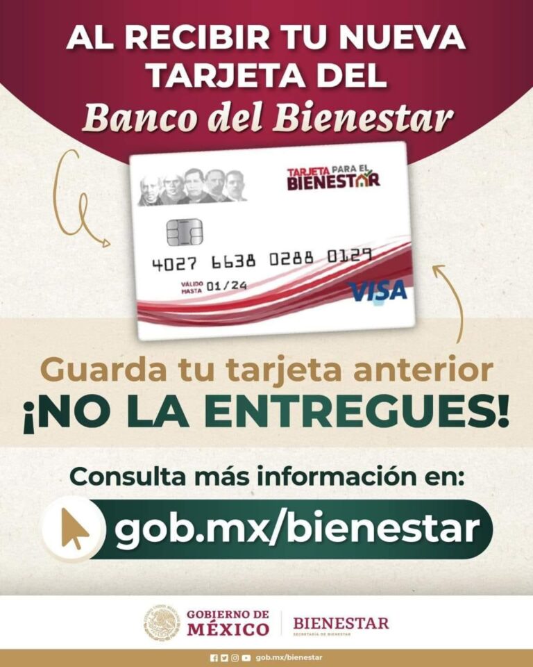 Ya se renuevan tarjetas del Banco del Bienestar que expiran en 2024