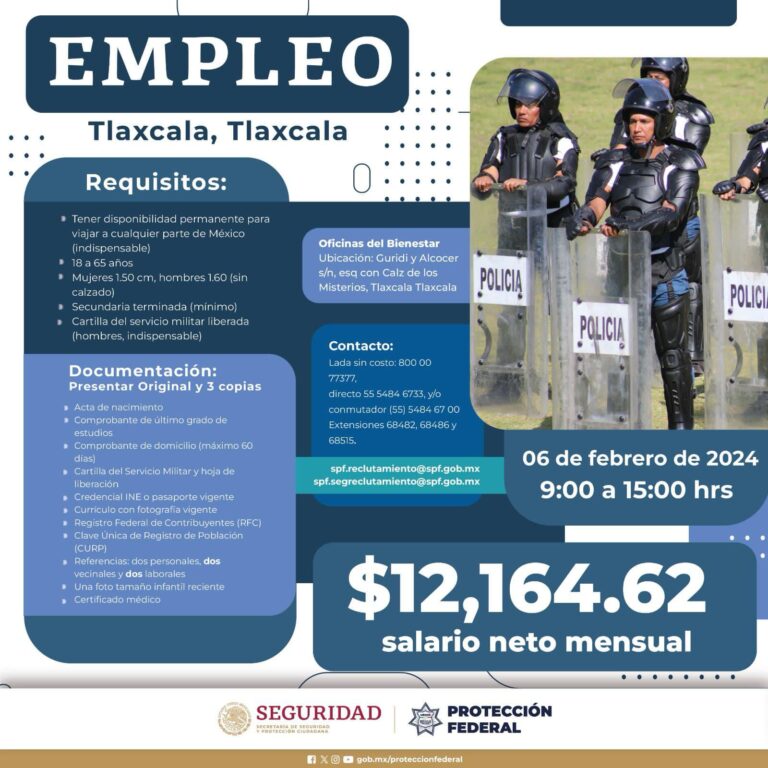 Se realizan contrataciones para el Servicio de Protección Federal