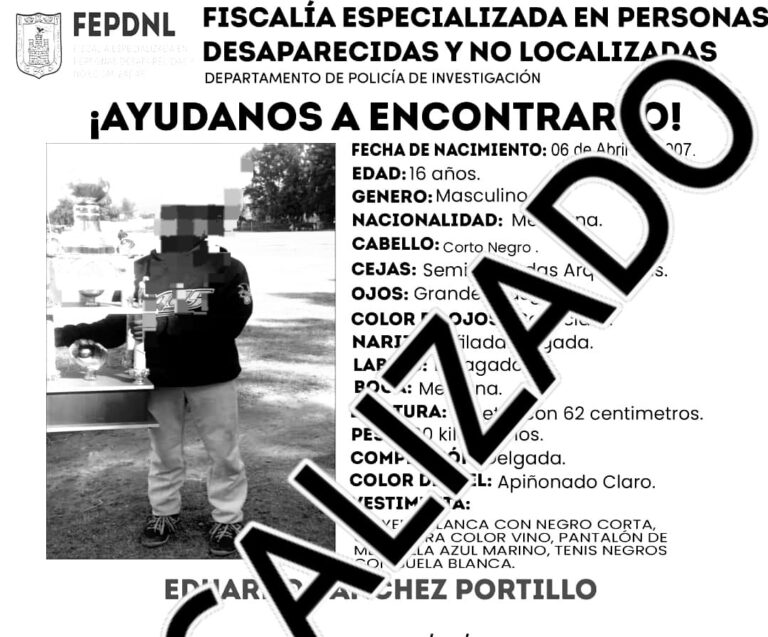 Presentan ante ministerio público a menor de edad reportado como no localizado: PGJE