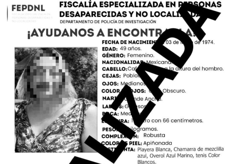 Presentan ante ministerio público a una mujer reportada como no localizada: PGJE