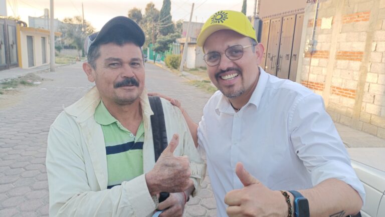 Juan Manuel Cambron recorre las calles de Quilehtla