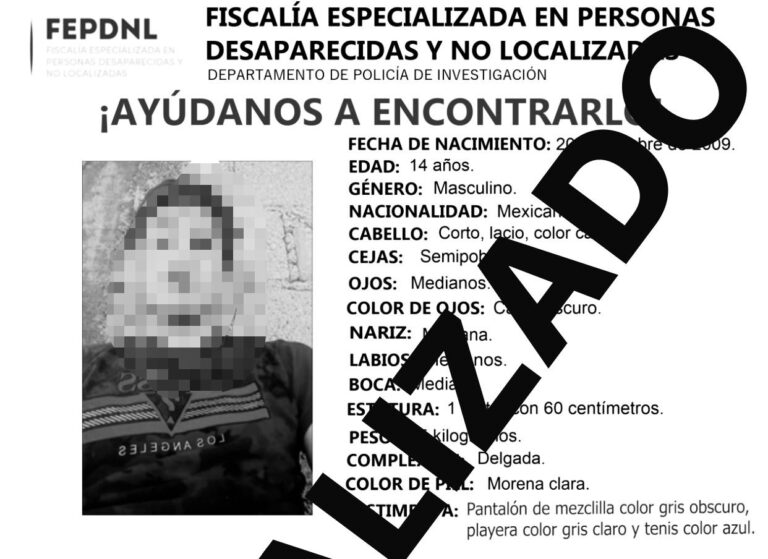 Presentan ante ministerio público a menor de edad y masculino reportados como no localizados: PGJE