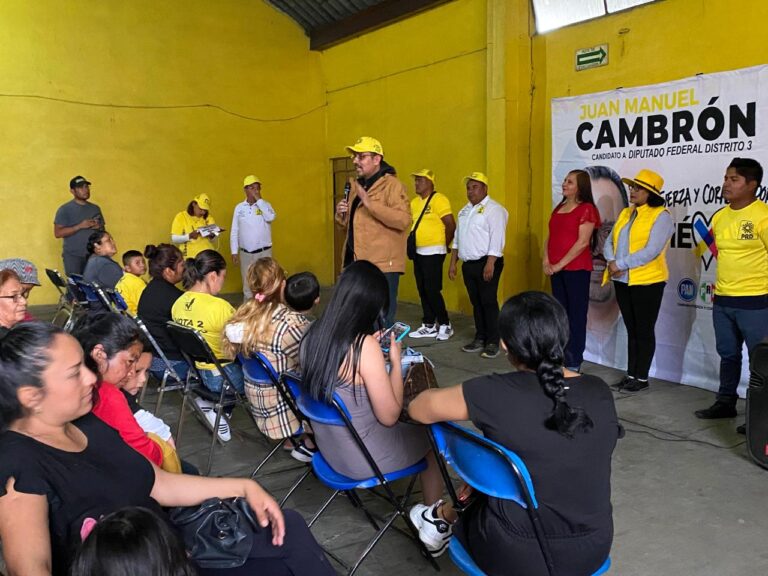 El candidato Juan Manuel Cambrón se reunió en Tlaltelulco y Huactzinco
