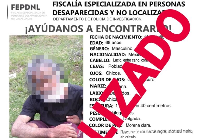 Presentan ante Fiscalía a masculino reportado como no localizado: PGJE