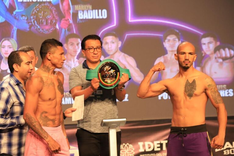Realizan Pesaje de Boxeadores Para la Función Internacional de Boxeo