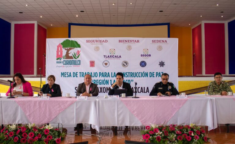 Encabeza Segob Mesa Regional de Seguridad en Cuaxomulco