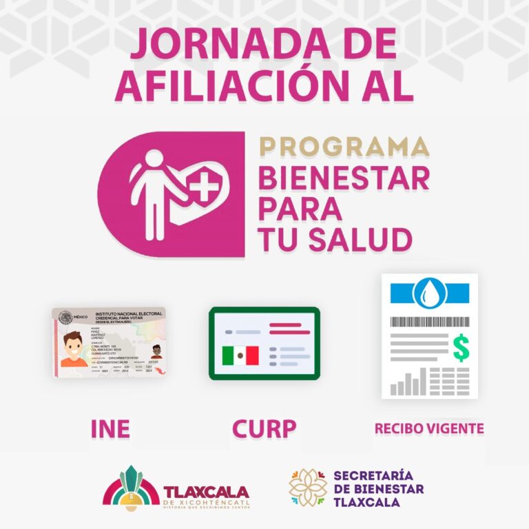 Realizará Ayuntamiento de Tlaxcala jornada de afiliación masiva al programa “Bienestar Para Tu Salud”