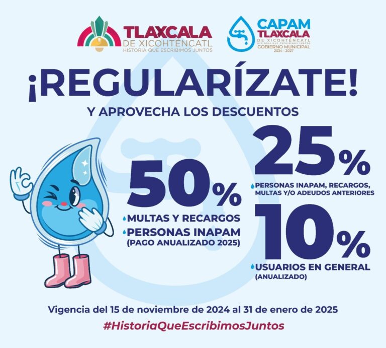 Continúa CAPAM campaña de descuentos en pago anualizado 2025 en el servicio de agua potable