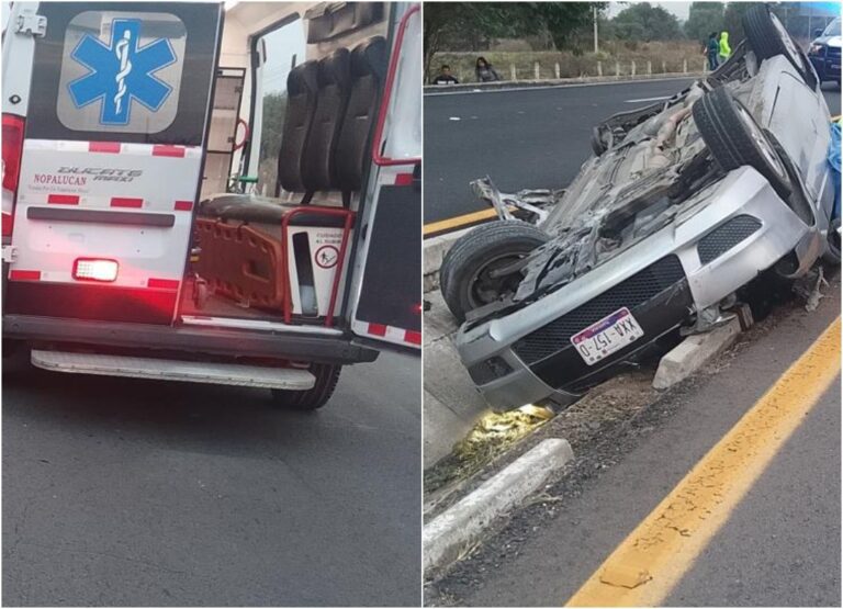 Atiende SSC Accidente en Autopista San Martin Texmelucan-Tlaxcala