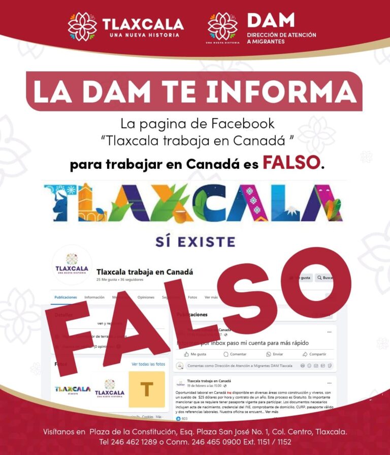 Detecta DAM páginas falsas que ofrecen empleo temporal y otros trámites migratorios