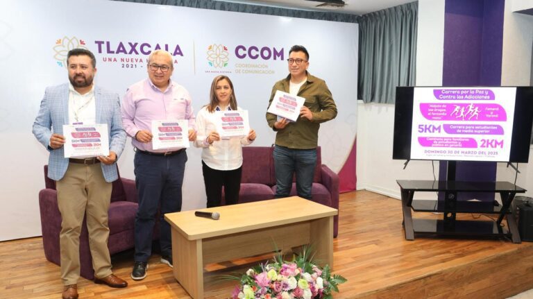 Invitan a Tlaxcaltecas a Participar en la Carrera por la Paz y Contra las Adicciones