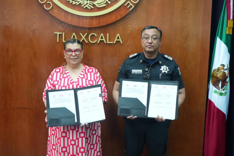 Firma Sandra Aguilar convenio con la Secretaría de Seguridad Ciudadana