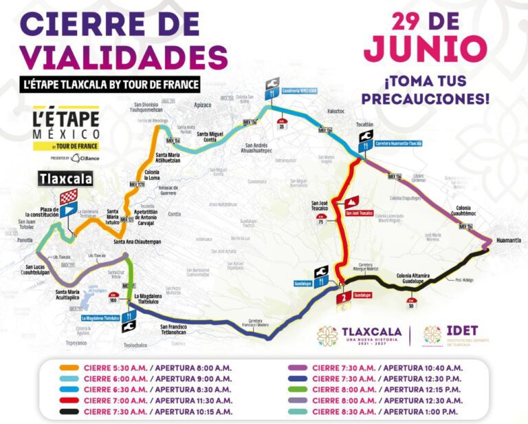 Tlaxcala Lista Para L’étape By Tour de France; Habrá Cierres Viales Este 29 de Junio